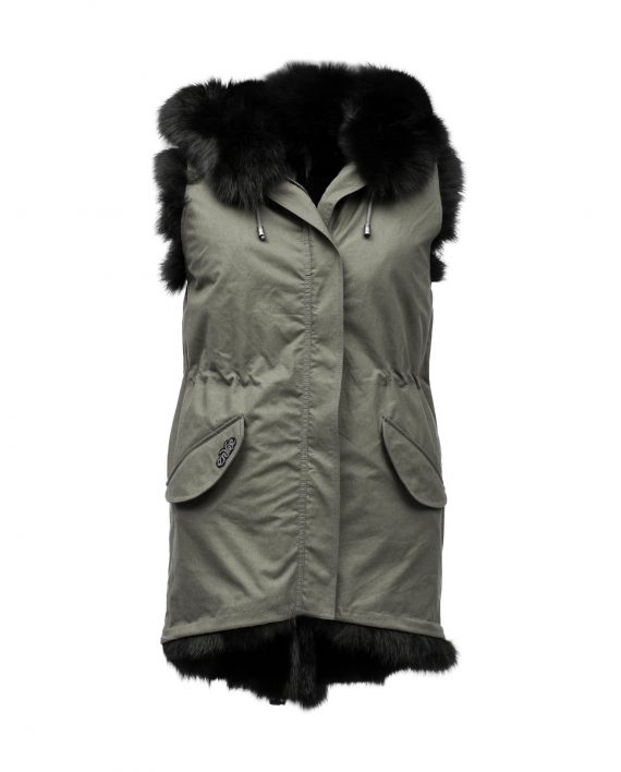 N78 Gilet Mink Hood Vest