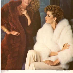 1980 Christian Dior Furs Fox Michael Valente Print Ad Vintage Advertisement 80s